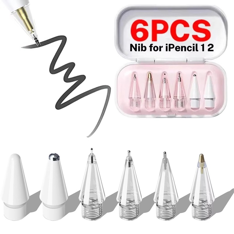 Stylus Replacement Tip - 6Pcs Replaceable Pencil Tips For Apple