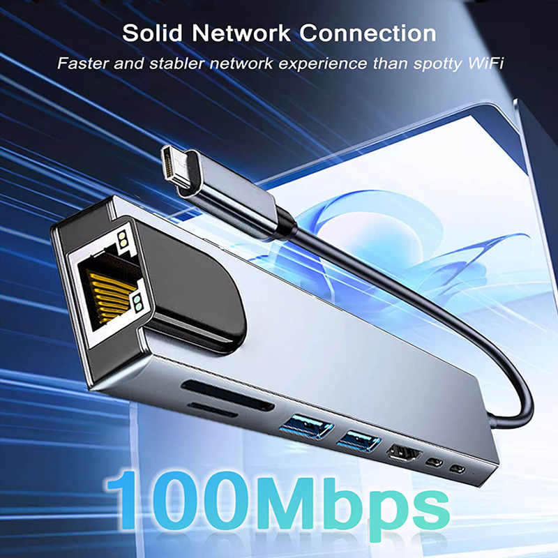 8 In 1 USB Type C Hub for MacB - Hdmi Adapter Tablet 评论和价格