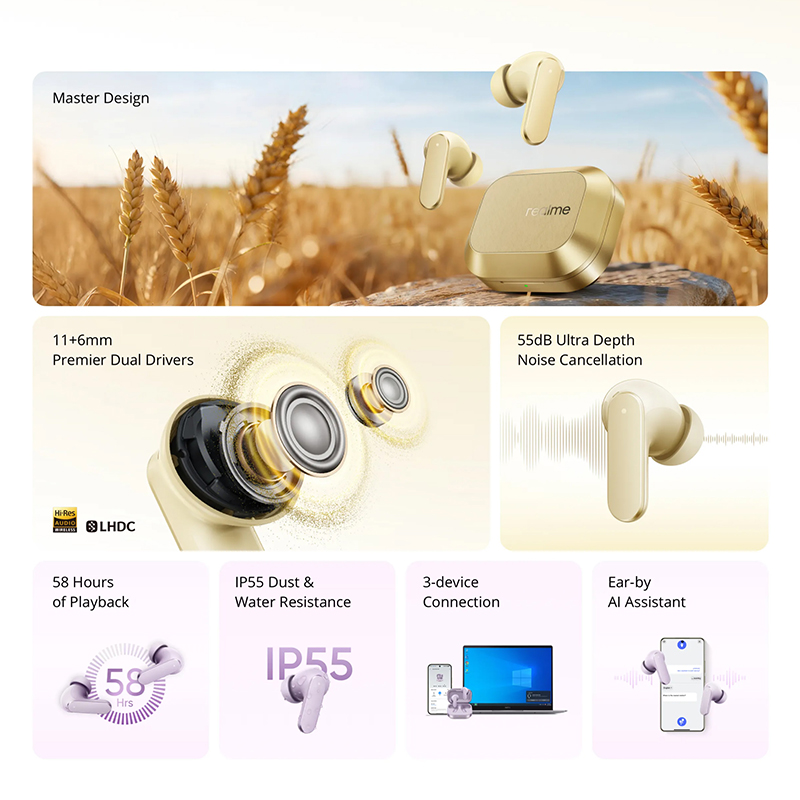 Global Version realme Buds Air - Realme Tablet Accessories 评论和价格