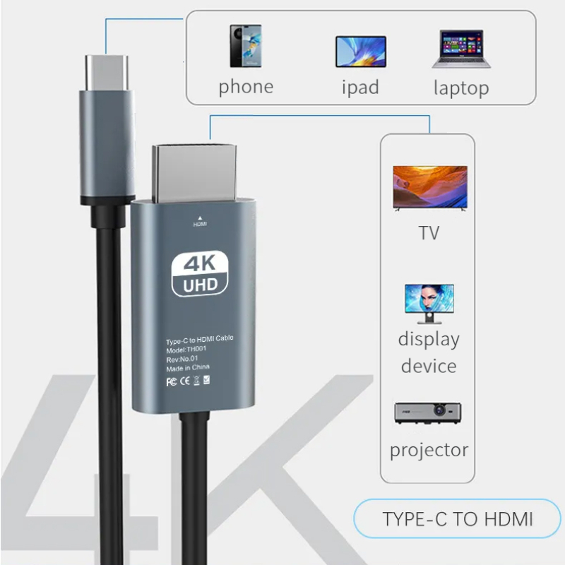 4K USB C To HDMI Cable Type-C  - Hdmi Adapter Tablet 评论和价格