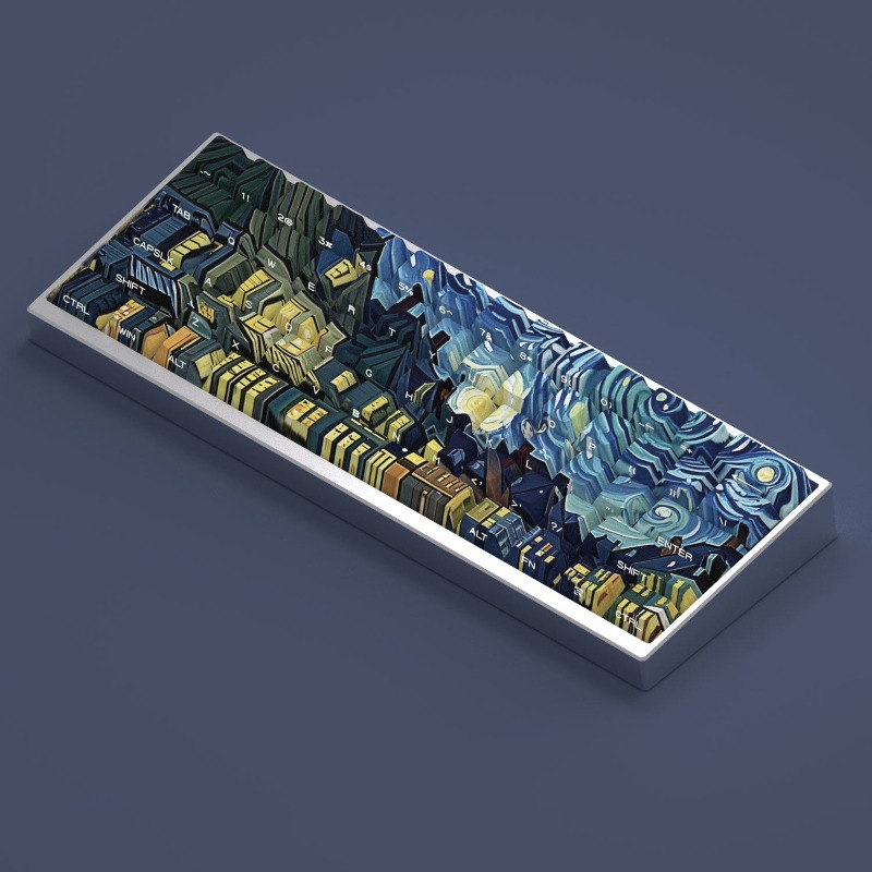 Van Gogh Starry Sky Theme Keyc - Tablet Accessories For Gaming 评论和价格