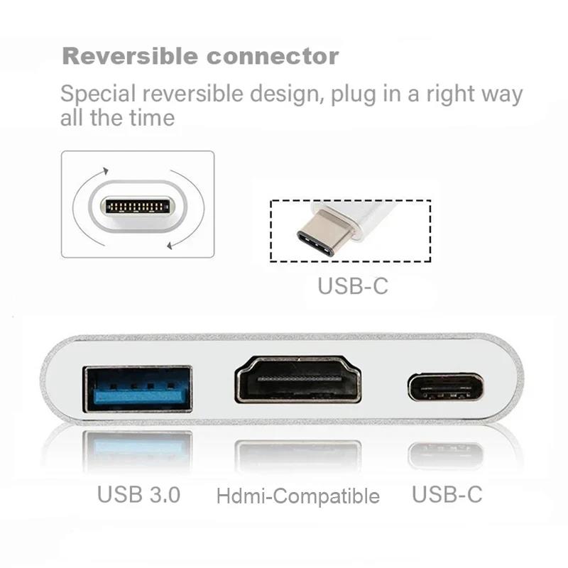 USB-C To HDMI-compatible 3 In  - Hdmi Adapter Tablet 评论和价格