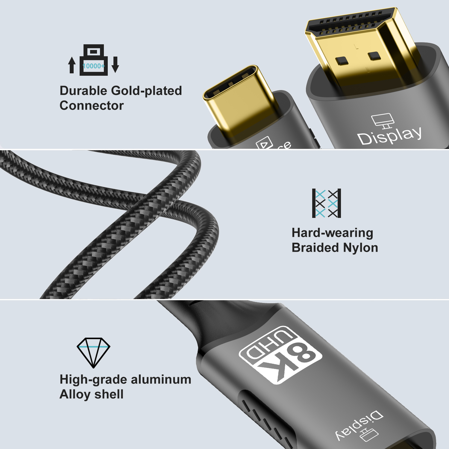 8K@60Hz USB C to HDMI Adapter  - Hdmi Adapter Tablet 评论和价格