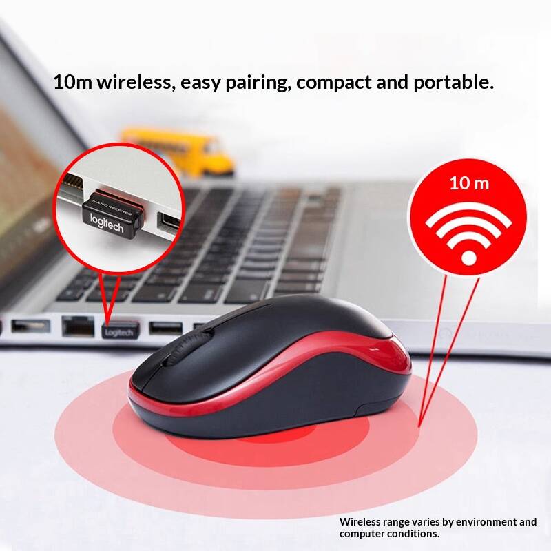 Logitech M185 Mouse For Tablet - Logitech Tablet Accessories 评论和价格