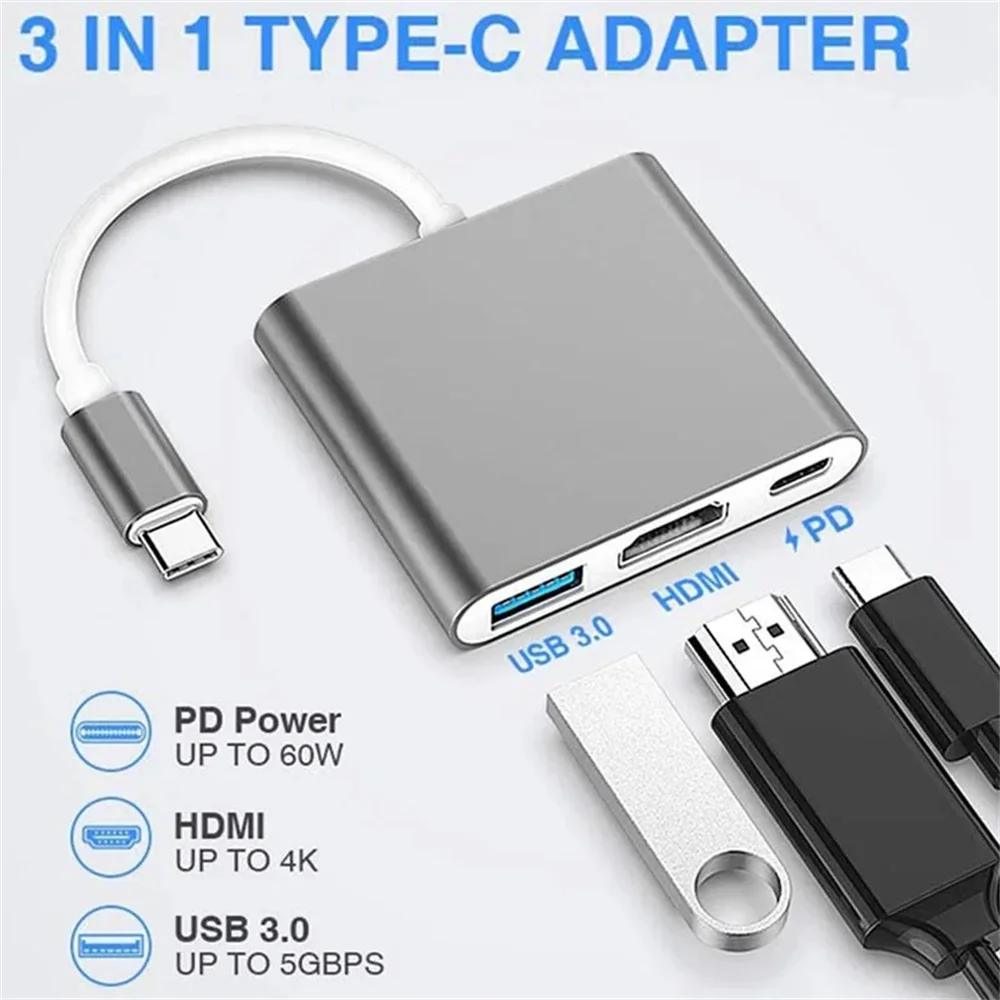 USB C HUB 3-in-1 Multiports Ad - Hdmi Adapter Tablet 评论和价格