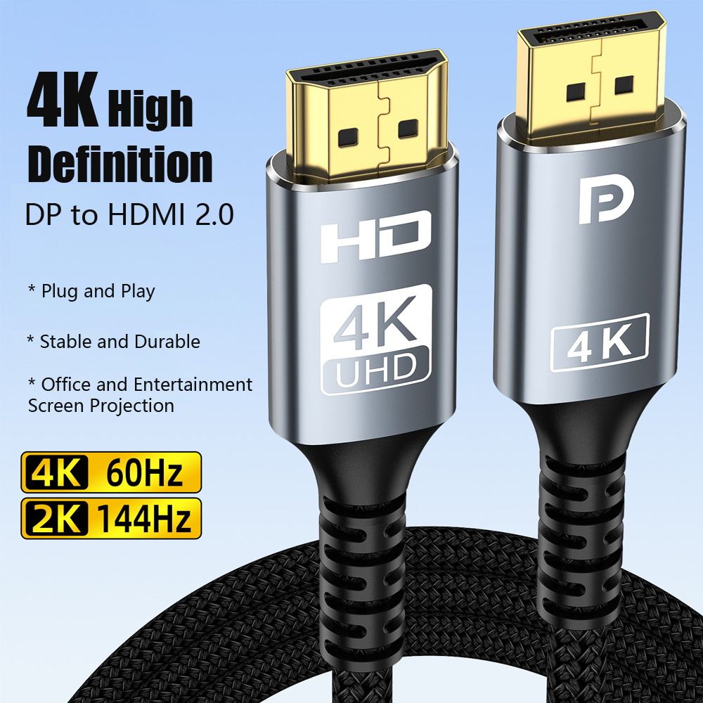 4K@60Hz DP to HDMI 2.0 Compati - Hdmi Adapter Tablet 评论和价格