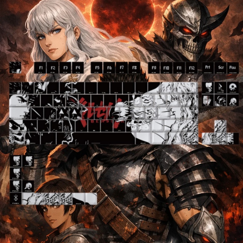 BERSERK Theme Anime Keycap 98  - Tablet Accessories For Gaming 评论和价格